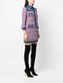 panelled tweed denim mini dress